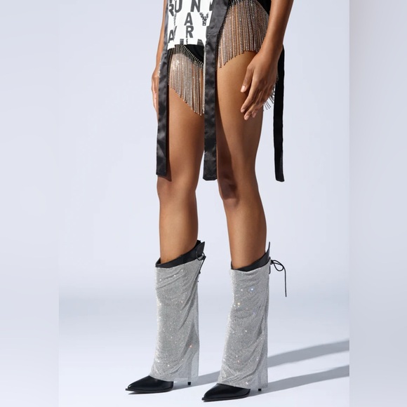 AZALEA WANG JACLYN-BLACK STILETTO BOOT - SIZE 8 - NIB - Picture 1 of 15